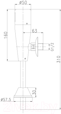 Смывной кран для писсуара LEMARK Project LM4654CE