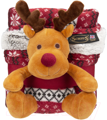 Подстилка для животных Scruffs С игрушкой / 939342 (белый/красный) - фото