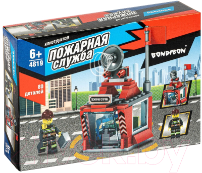 Конструктор Bondibon Пожарная Служба. Пожарный пост / ВВ4819 - фото