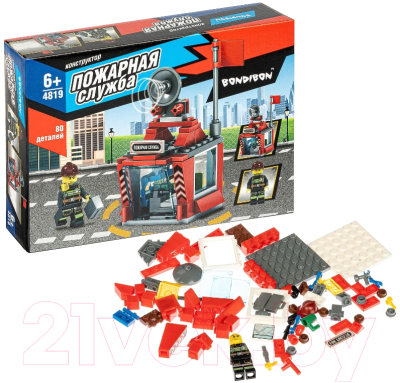 Конструктор Bondibon Пожарная Служба. Пожарный пост / ВВ4819