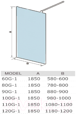 Душевая стенка WeltWasser WW400 80G-1