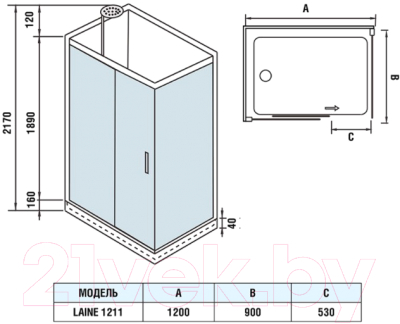 Душевая кабина WeltWasser WW500 Laine 1211