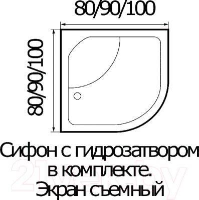 Душевая кабина RIVER Desna 80/43 MТ