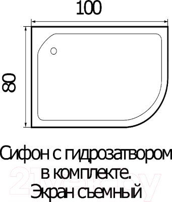 Душевая кабина RIVER Desna 100/80/24 МТ L