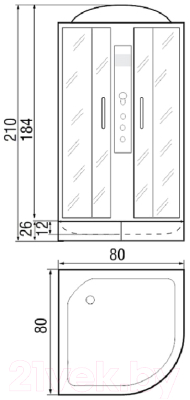 Душевая кабина RIVER Dunay 80/24 МТ