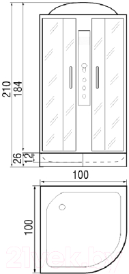 Душевая кабина RIVER Dunay 100/24 МТ