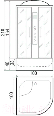 Душевая кабина RIVER Dunay 100/44 МТ