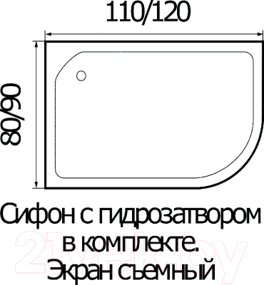 Душевая кабина RIVER Dunay 120/90/24 MT L