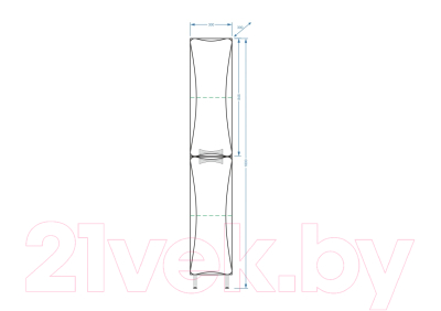 Шкаф-пенал для ванной Vako Бант 30 / 16498