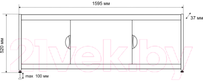 Экран для ванны Emmy Малибу 160
