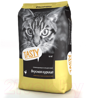 Сухой корм для кошек Tasty Cat С курицей (10кг) - фото