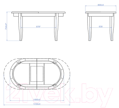 Обеденный стол Мебель-Класс Кронос (темный дуб)