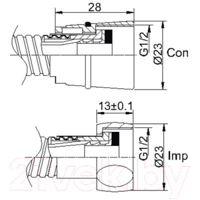 Душевой шланг Rubineta 600056