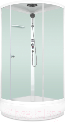 Душевая кабина Domani-Spa Simple 99 Mid / DS01Sm99MWCl00 (белый/прозрачное стекло) - фото