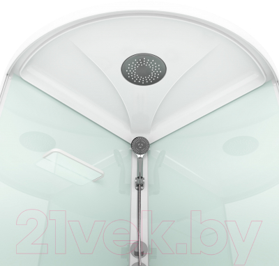 Душевая кабина Domani-Spa Simple 99 Mid / DS01Sm99MWCl00 (белый/прозрачное стекло)