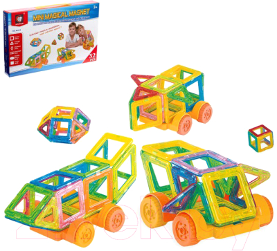 Конструктор магнитный Xinbida Мини магический магнит (32 детали) / 2336519 - фото