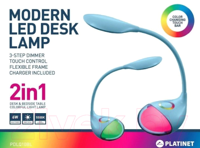 Настольная лампа Platinet PDLQ10BL (голубой)