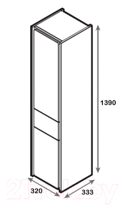 Шкаф-полупенал для ванной Roca Ronda / ZRU9303005