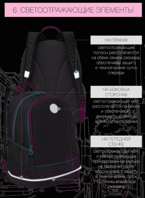 Школьный рюкзак Grizzly RG-163-3