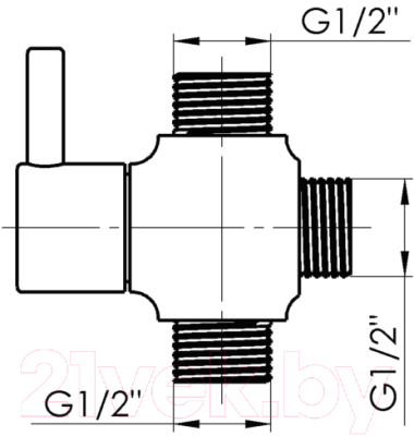 Дивертор для смесителя Rubineta 636540