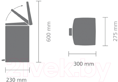 Мусорное ведро Brabantia Pedal Bin Silent / 395642