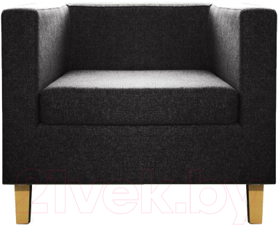 Кресло мягкое Brioli Билли Д (J22/графит/опоры светлые) - фото