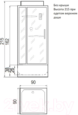 Душевая кабина RIVER Tana 90/38