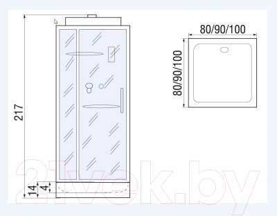 Душевая кабина RIVER Tana 100