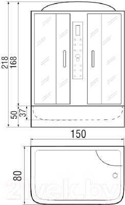 Душевая кабина RIVER Dunay 150/80/55 МТ