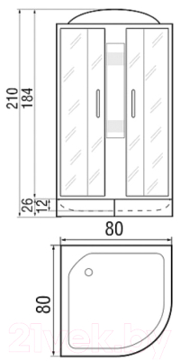 Душевая кабина RIVER Nara 80/24 МТ