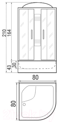 Душевая кабина RIVER Nara 80/43 МТ