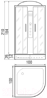 Душевая кабина RIVER Nara 100/24 МТ