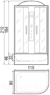 Душевая кабина RIVER Nara 110/80/44 МТ L