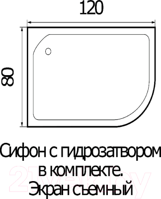 Душевая кабина RIVER Nara 120/80/26 МТ L