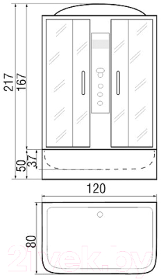 Душевая кабина RIVER Sena 120/80/50 МТ