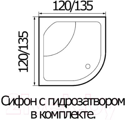 Душевая кабина RIVER Temza 120/120/55 МТ