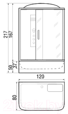 Душевая кабина RIVER Vitim 120/80/50 МТ