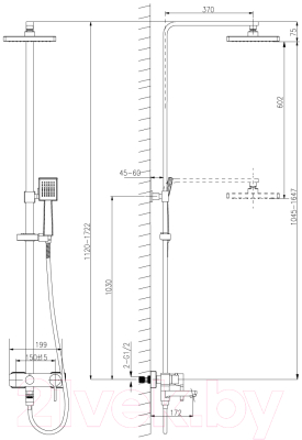 Душевая система со смесителем LEMARK Tropic LM7004C