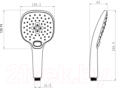 Лейка ручного душа LEMARK LM0817C