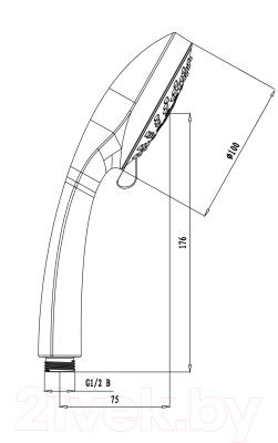 Лейка ручного душа LEMARK LM0125C