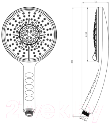 Лейка ручного душа LEMARK LM0814C