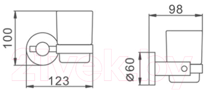 Стакан для зубной щетки и пасты Frap F30206