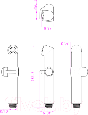 Лейка гигиенического душа LEMARK LM8075C
