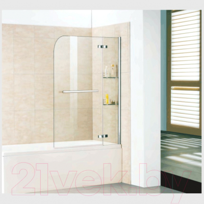 Стеклянная шторка для ванны WeltWasser WW100 100D2AK-100