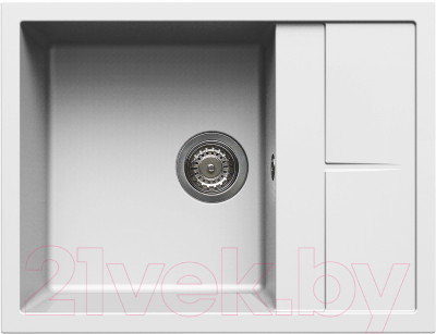 Мойка кухонная Elleci Unico 125 Bianco Titano G68 / LGU12568 - фото