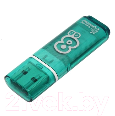 Usb flash накопитель SmartBuy Glossy Green 8GB (SB8GBGS-G) - фото