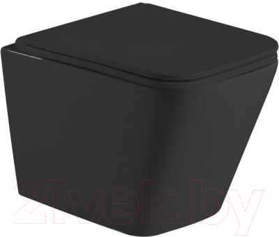 Унитаз приставной WeltWasser WW Gelbach 002 MT-BL (матовый черный) - фото