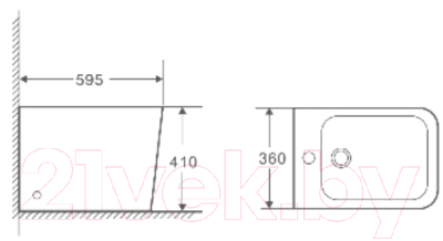 Биде напольное WeltWasser WW Gelbach 003 GL-WT