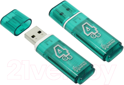 Usb flash накопитель SmartBuy Glossy Green 4GB (SB4GBGS-G)