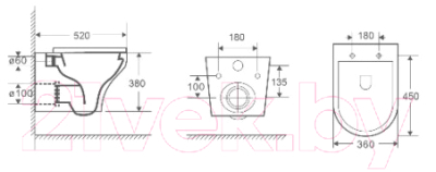 Унитаз подвесной WeltWasser Odenbach 004 GL-WT